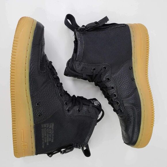 Nike Air Force 1 SF AF1 Mid Urban Utility Shoe Black Gum Unisex Womens Size 7 - Picture 7 of 9